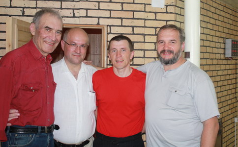 Владимир Ляхов,  Александр Семко,   Александр Вавилов и Ляхов Василий после тестирования